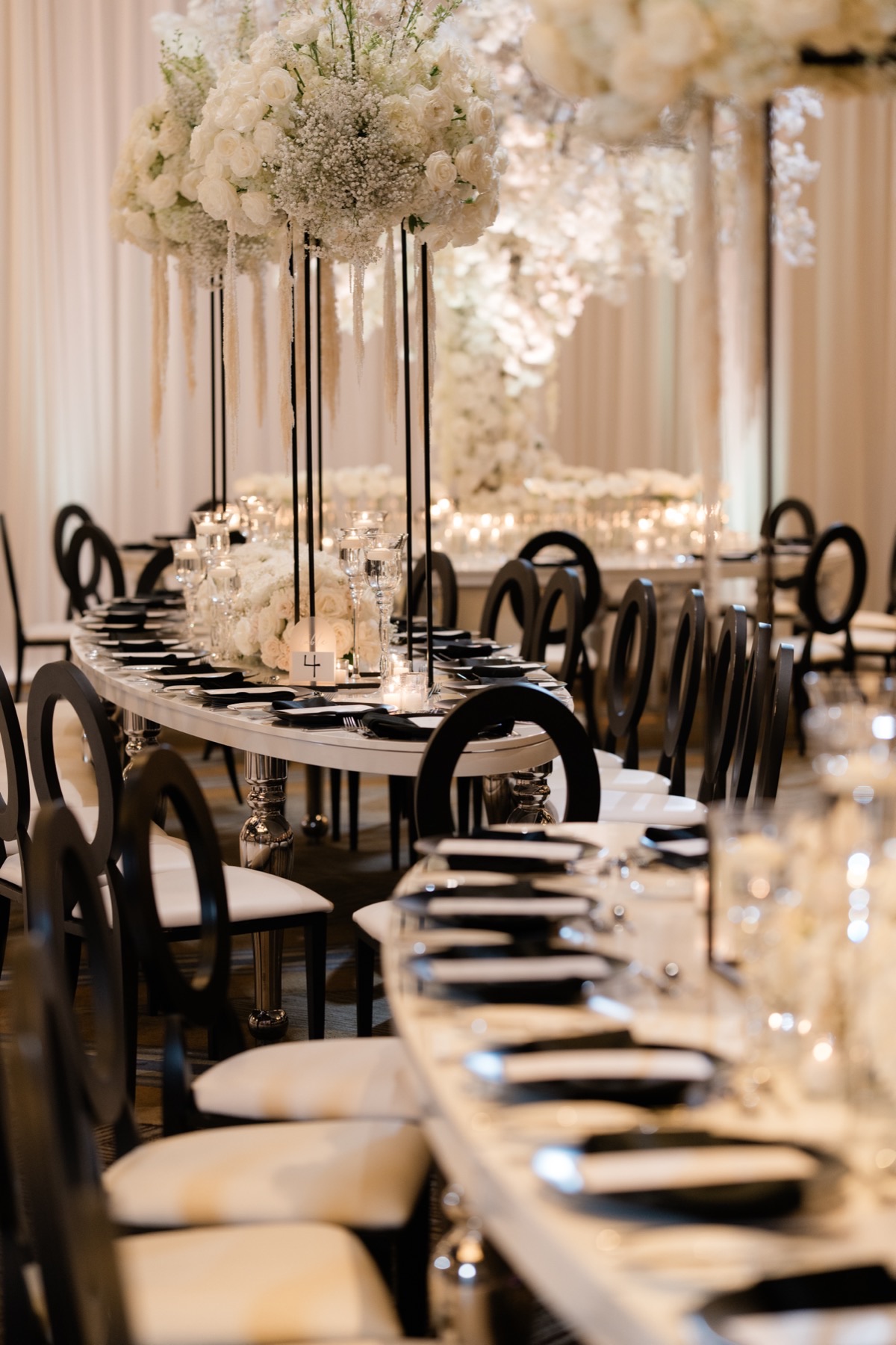 Luxury wedding reception designed by Events by Gisele in San Diego